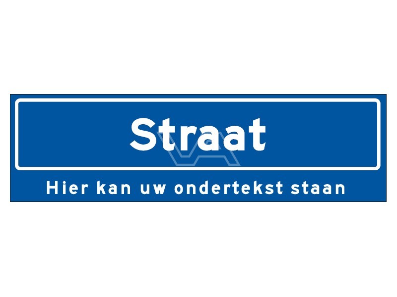 Straatnaambord N03 hoog met of zonder ondertekst