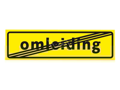 Verkeersbord WIU T101e Einde Omleiding
