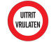 Verkeersbord Uitrit vrijlaten