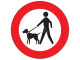 Verkeersbord Geen honden uitlaten