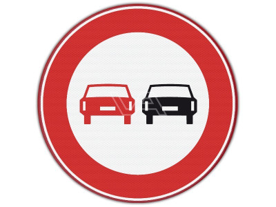 Verkeersbord RVV F01 - Inhaalverbod