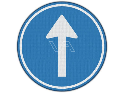 Verkeersbord RVV D04 - Verplichte rijrichting