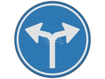 Verkeersbord RVV D07 - Sla links- of rechtsaf