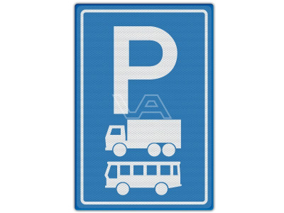 Verkeersbord RVV E08a - Parkeren vrachtwagens en bussen