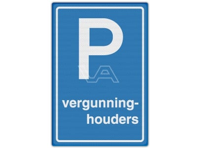 Verkeersbord RVV E09 - Parkeren vergunninghouders