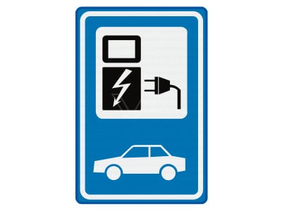 Verkeersbord BW101Sp19 - Parkeren elektrische auto 40 x 60 cm