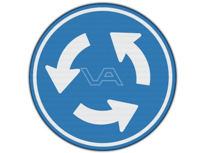 Verkeersbord RVV D01 - Rijrichting rotonde