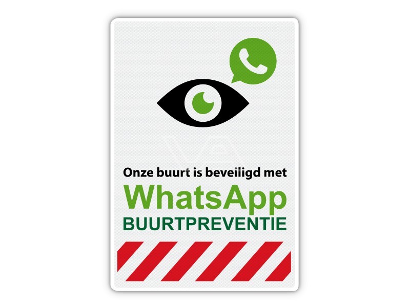Verkeersbord WhatsApp Buurtpreventie WB03 40 x 60 cm