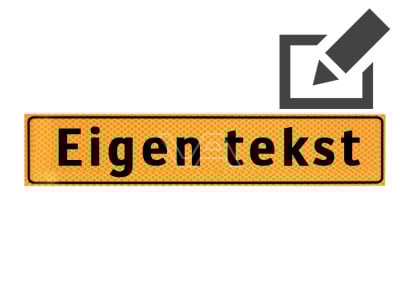Werkverkeer sticker met eigen tekst