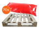 Zandzak gevuld PVC rood 15 kg op pallet | 70 stuks
