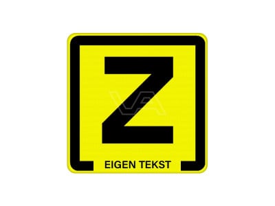 Zinkerbord 30 x 30 cm geel klasse 2 