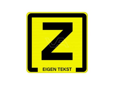 Zinkerbord 40 x 40 cm geel klasse 2 