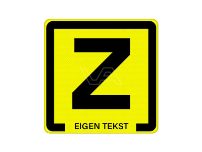 Zinkerbord 60 x 60 cm geel klasse 2 