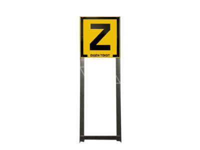 Zinkerportaal vlak 50 x 50 cm geel vol lak 