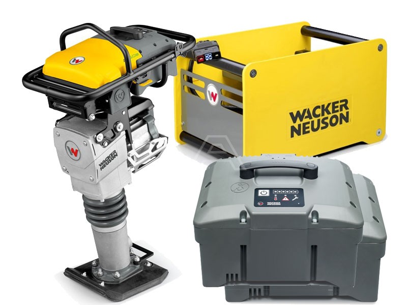 Stamper Wacker AS 50e + 2 accu's + snellader Visser Assen